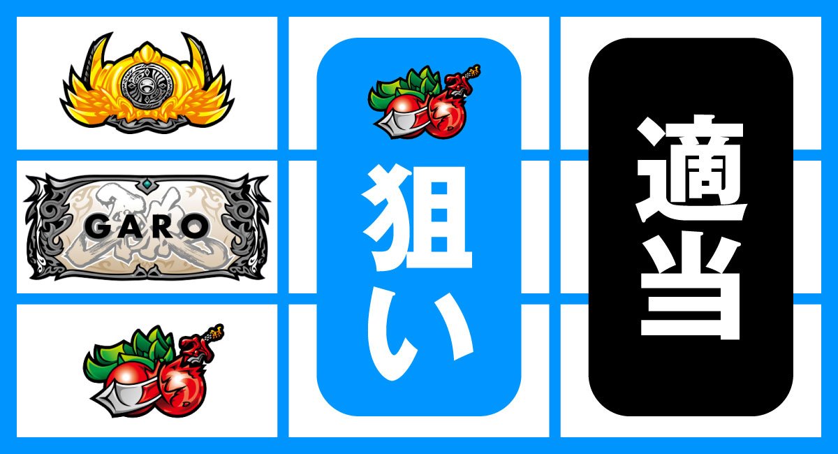 L牙狼 闇を照らす者　中段BAR停止時　チェリー