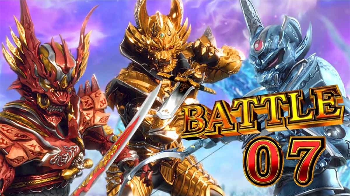 L牙狼 闇を照らす者　究極魔戒ラッシュ　突入画面　三騎士