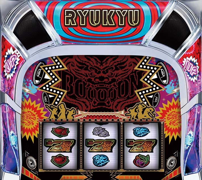 パチスロ RYUKYU BEAT-30　通常時の抽選・ボーナス当選ゲーム数分布　筐体