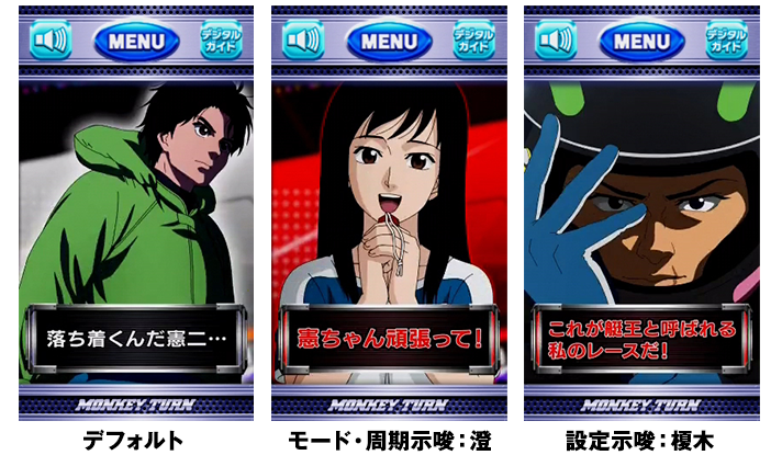 スマスロモンキーターンⅤ　基本情報　重要な示唆内容　激走チャージ終了時のサブ液晶　モード・周期示唆　澄