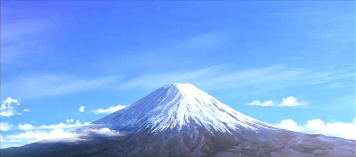 押忍！番長4　ボーナス　AT　終了画面　富士山
