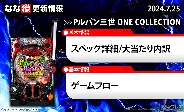 Pルパン三世 ONE COLLECTION　更新情報