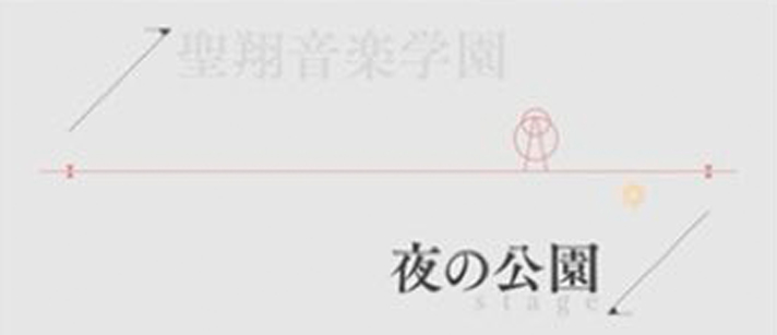 L少女☆歌劇 レヴュースタァライト -The SLOT-　アイキャッチ　ステージチェンジ　白