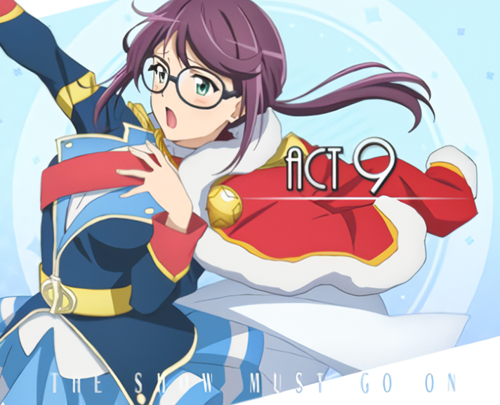 L少女☆歌劇 レヴュースタァライト -The SLOT-　AT中のセット開始画面　舞台少女1人（青）