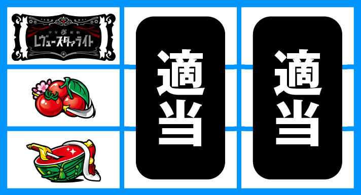 L少女☆歌劇 レヴュースタァライト -The SLOT-　通常時の打ち方　成立役：中段チェリー