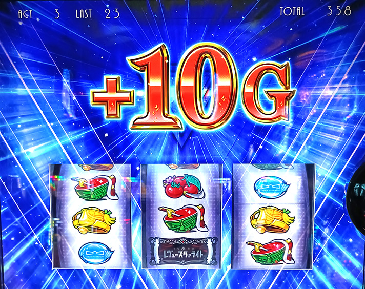 L少女☆歌劇 レヴュースタァライト -The SLOT- AT中の上乗せG数 +10G