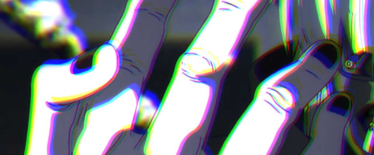 L 東京喰種　AT中　指ポキ演出　通常パターン（白）