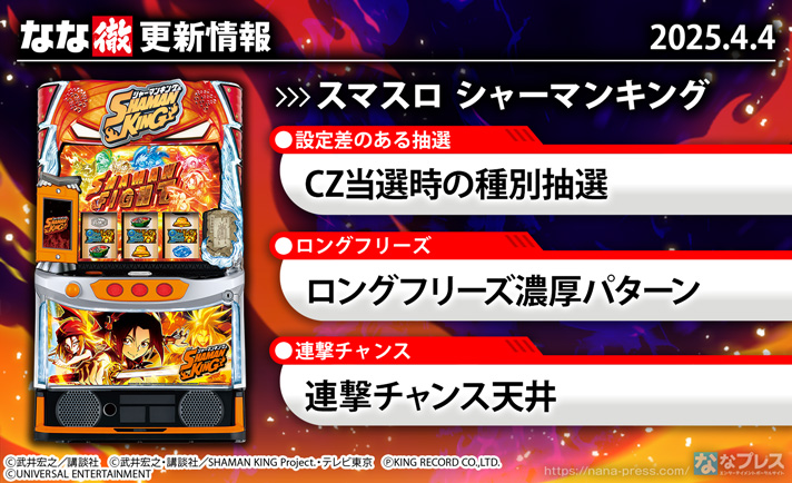 スマスロ シャーマンキング 更新情報
