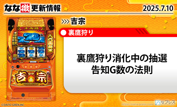 吉宗　更新情報
