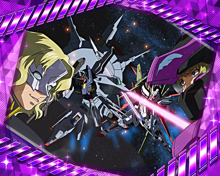 Lパチスロ機動戦士ガンダムSEED　紫枠「クルーゼ＆ムウ」