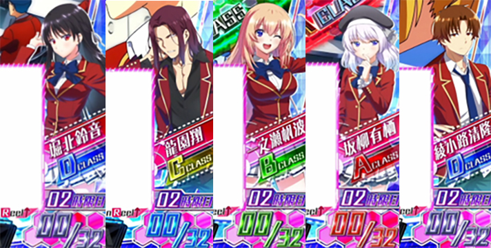 スマスロ ようこそ実力至上主義の教室へ クラスランク示唆 堀北鈴音 龍園翔 一之瀬帆波 坂柳有栖 綾小路清隆