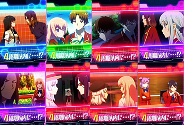 スマスロ ようこそ実力至上主義の教室へ プライベートポイント 4周期先までのクラスランク示唆