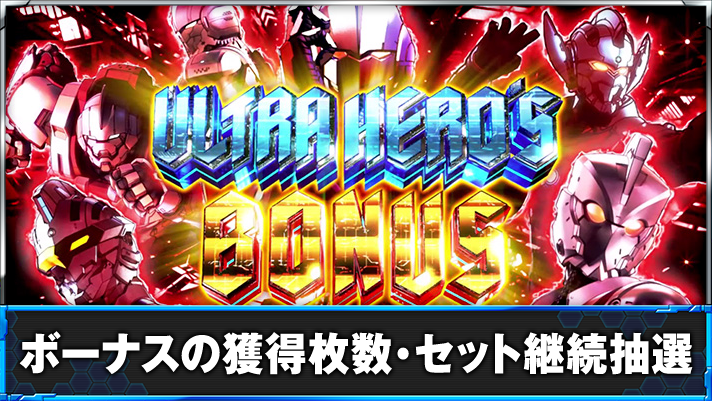 L ULTRAMAN ウルトラヒーローズボーナス 突入画面