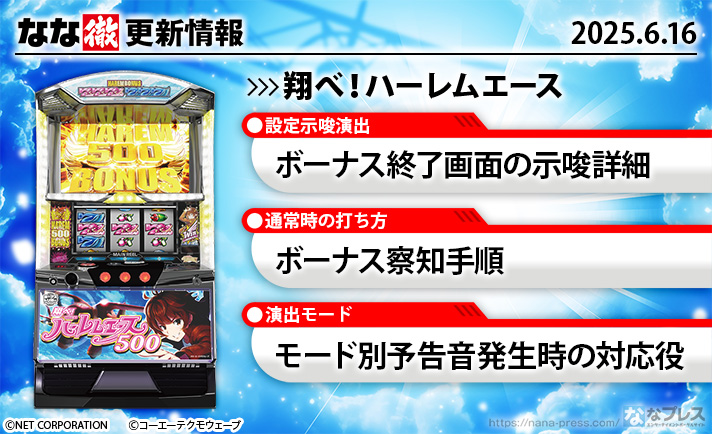 翔べ!ハーレムエース 更新情報の概要