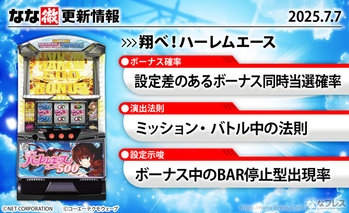 翔べ！ハーレムエース　更新情報の概要
