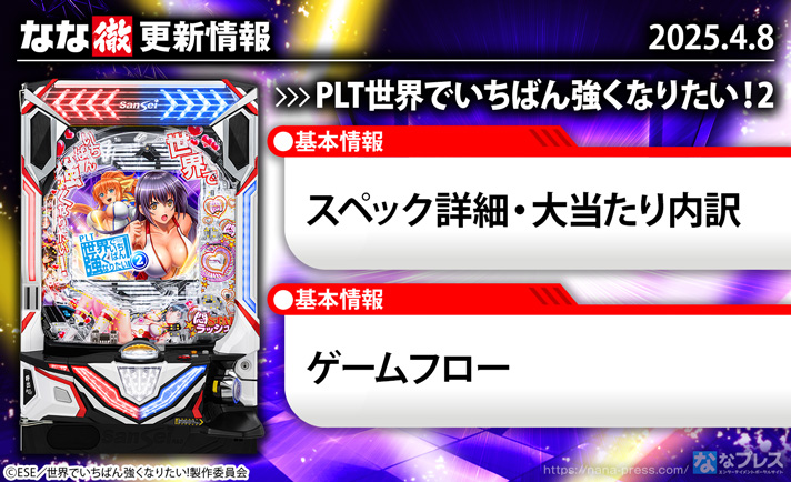PLT世界でいちばん強くなりたい!2 更新情報の概要
