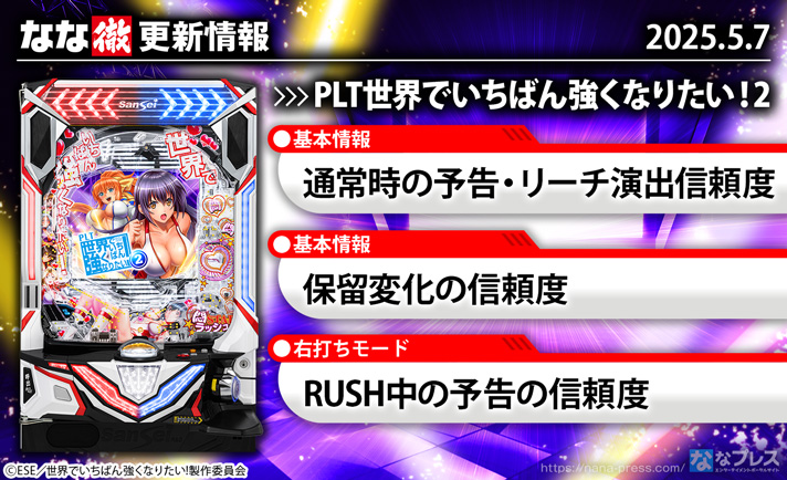 PLT世界でいちばん強くなりたい!2 更新情報の概要