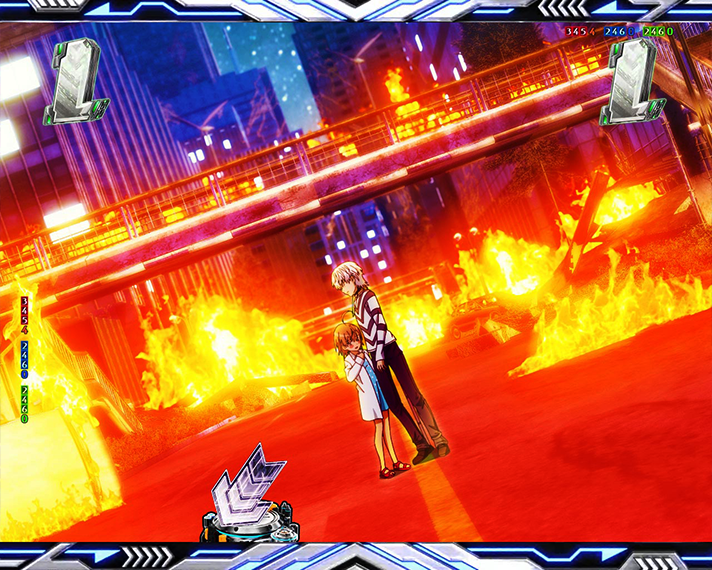 e一方通行 とある魔術の禁書目録 リーチ後予告 アクセラレータ登場発展演出 背景炎上+ラストオーダー