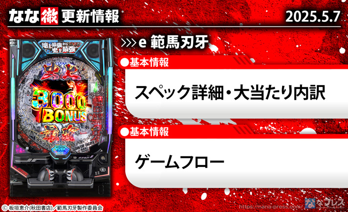 e 範馬刃牙 更新情報の概要