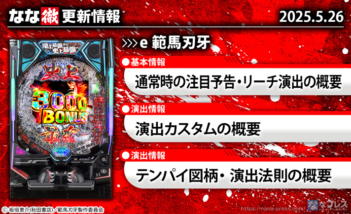 e 範馬刃牙 更新情報の概要