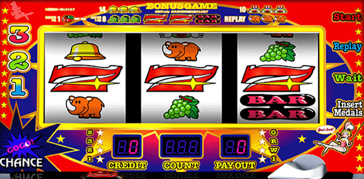ネオアイムジャグラーEX 赤7揃い 盤面