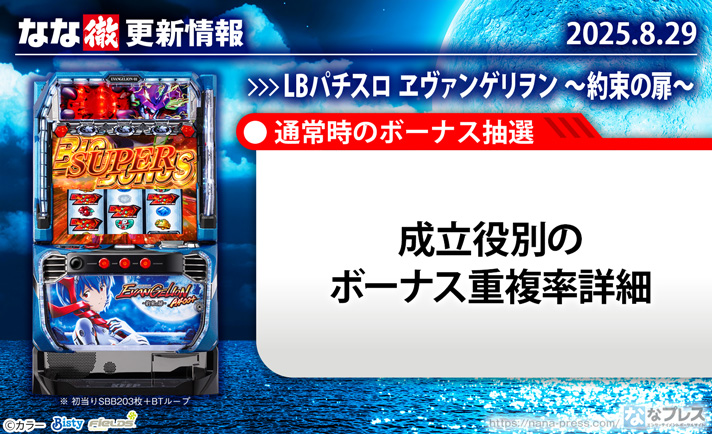 LBパチスロ ヱヴァンゲリヲン ～約束の扉～　更新情報の概要