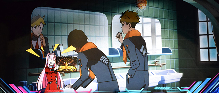 L ダーリン・イン・ザ・フランキス　ゼロツー出現演出　左から出現