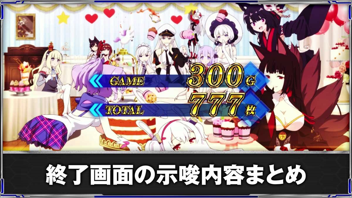 L アズールレーン THE ANIMATION　終了画面の示唆内容まとめ