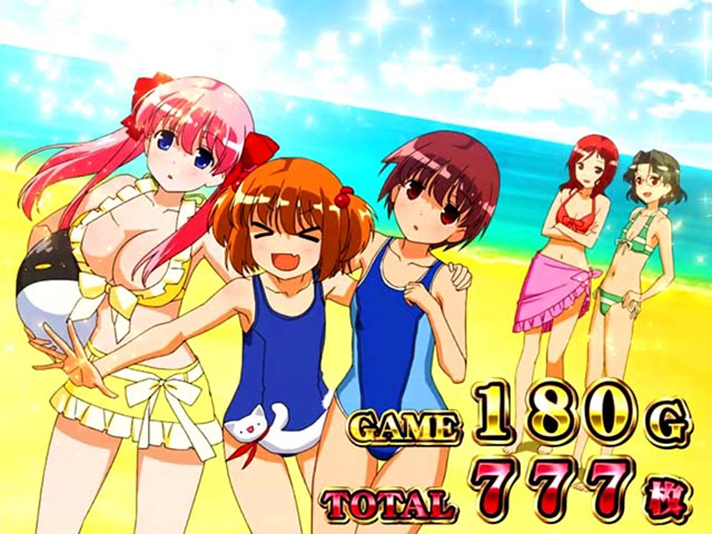 L咲-Saki-頂上決戦　AT終了画面　イラスト　水着
