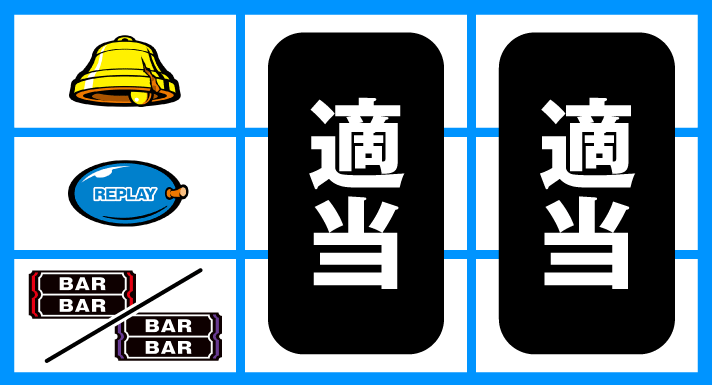 マタドールⅢ　通常時の打ち方　順押しBAR狙い　停止形④