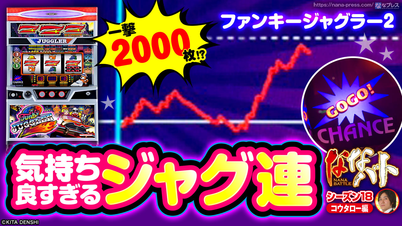 ファンキージャグラー2】気持ち良すぎるジャグ連で一撃約2000枚獲得！堪らないくらい楽しかったです (1/2) – なな徹  パチンコ・スロット機種解析情報