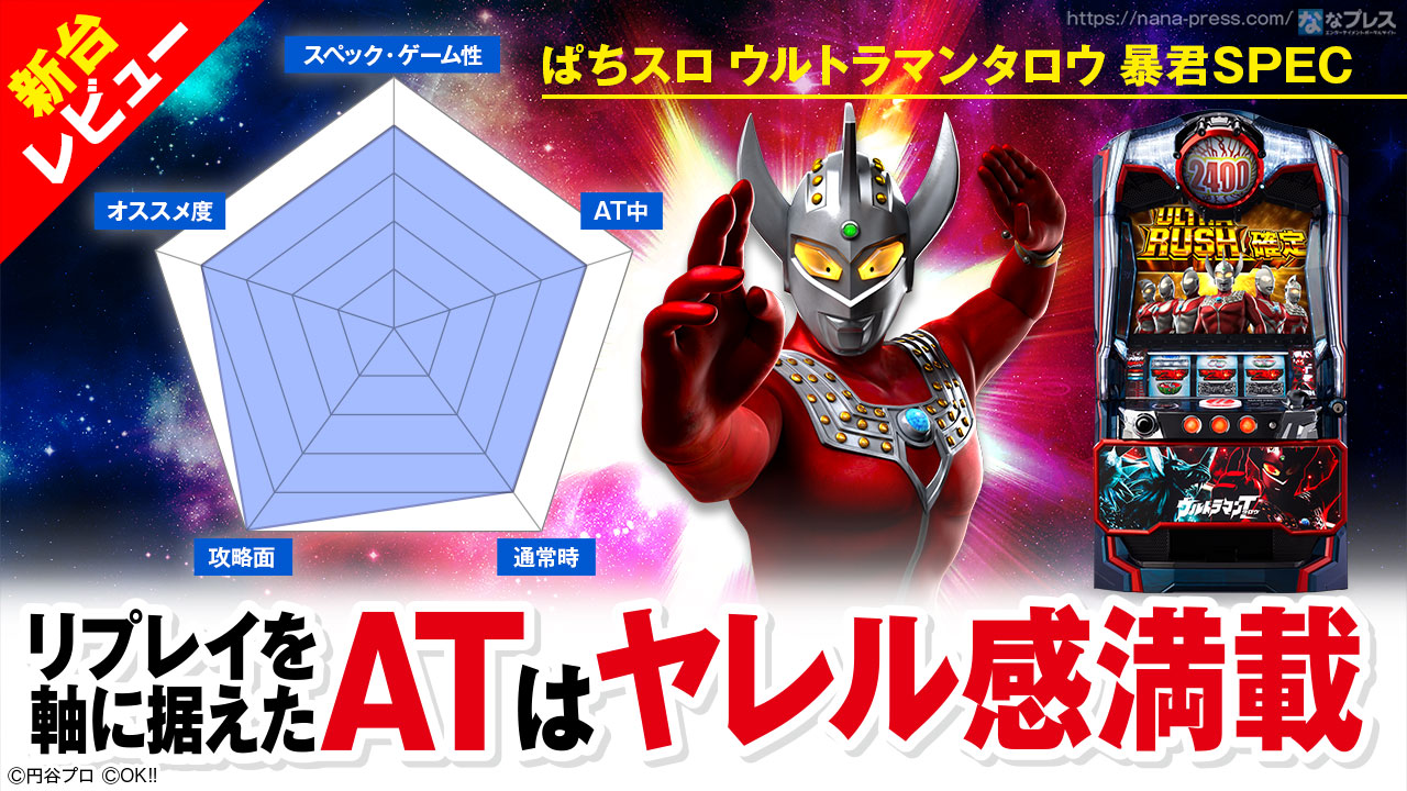 ぱちスロ ウルトラマンタロウ 暴君SPEC 感想レビュー】バランスの良い